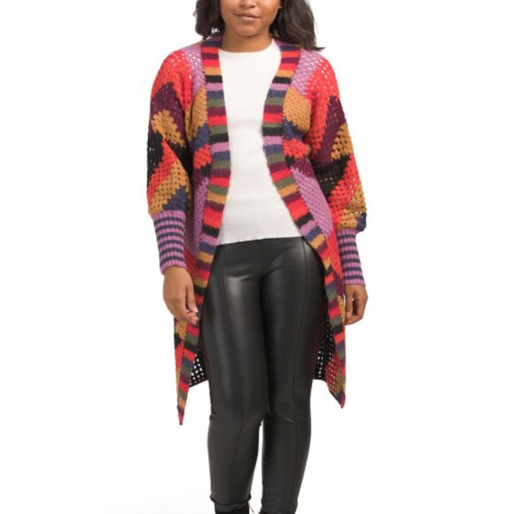 NEW FARM RIO Juliana Stripes Wool Blend Cardigan 965mn - Picture 1 of 2